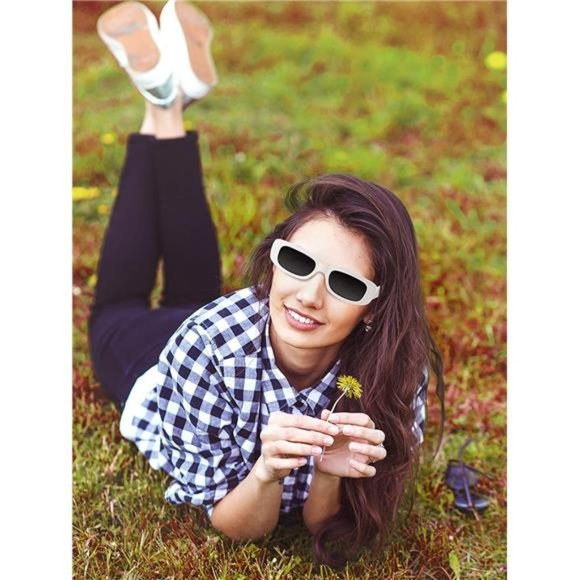10 Pack Small Rectangle Sunglasses Women Retro Square Glasses 90s Vintage Trendy main image 4